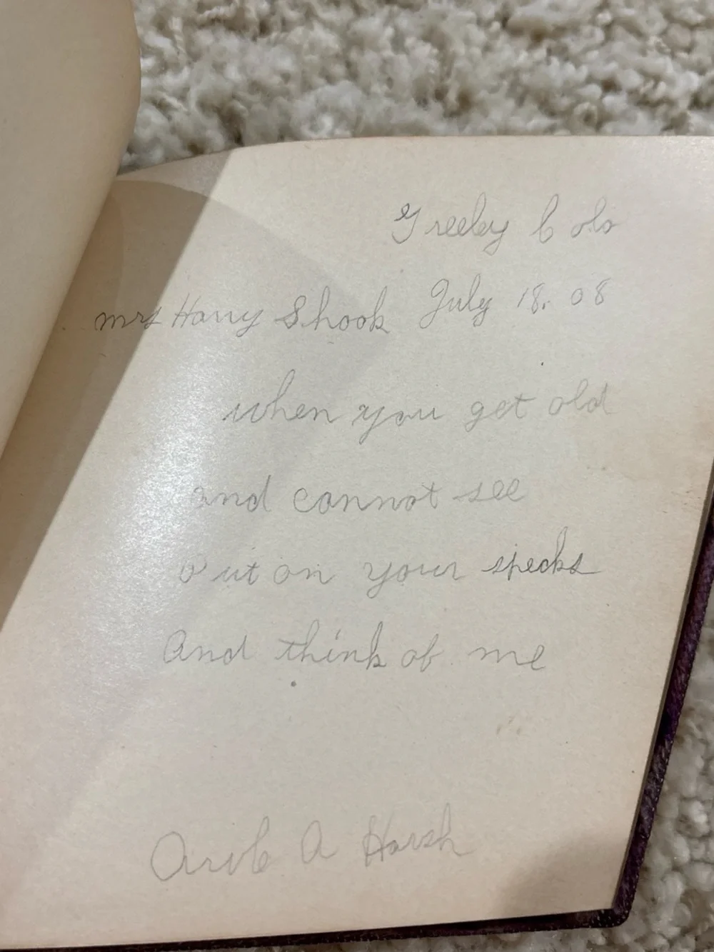 Antique Edwardian Autograph Album Notebook 1904-1908 Embossed Celluloid Cover